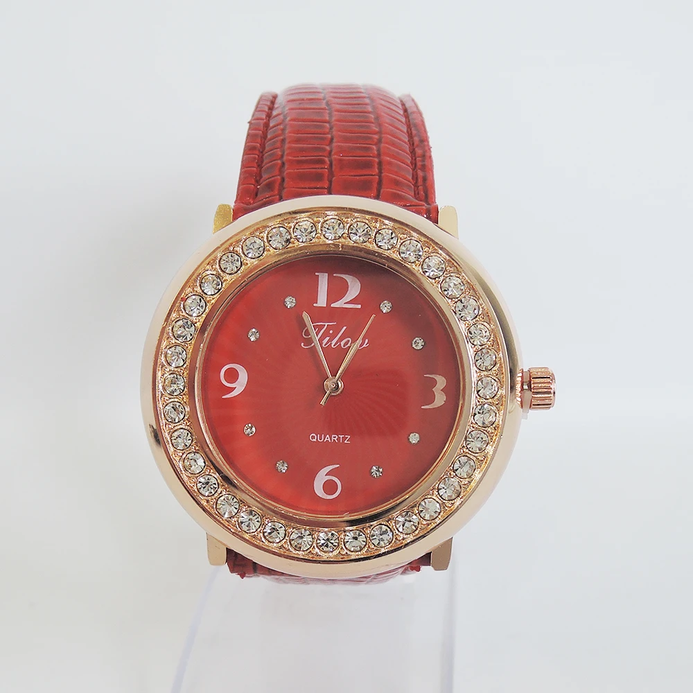 

top fashion women's watch with pu leather belt , good quality ,fashion women's bracelet watch