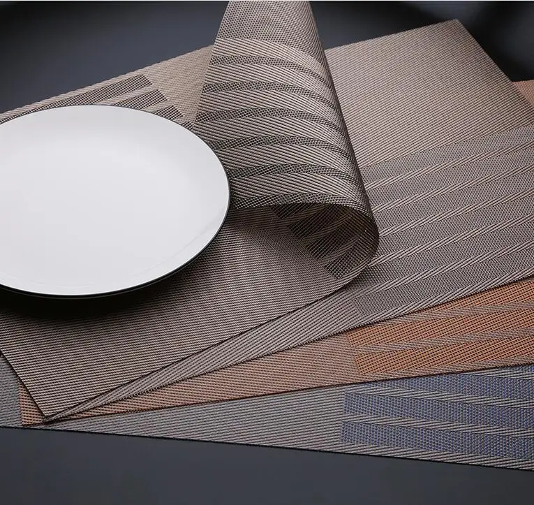 Fyjafon 2/4/6 قطع الجدول الحصير مجموعة الحرارة حماية PVC الجدول حصيرة للماء المفارش طاولة طعام الحصير Oilproof تحديد الموقع