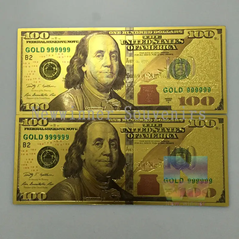 10 Pcs Lot World Paper Money Collection Usa 100 Dollars Banknote 10 Pcs Lot World Paper Money Collection Usa 100 Dollars Banknote Gold Foil Bill Currency Collections Gift