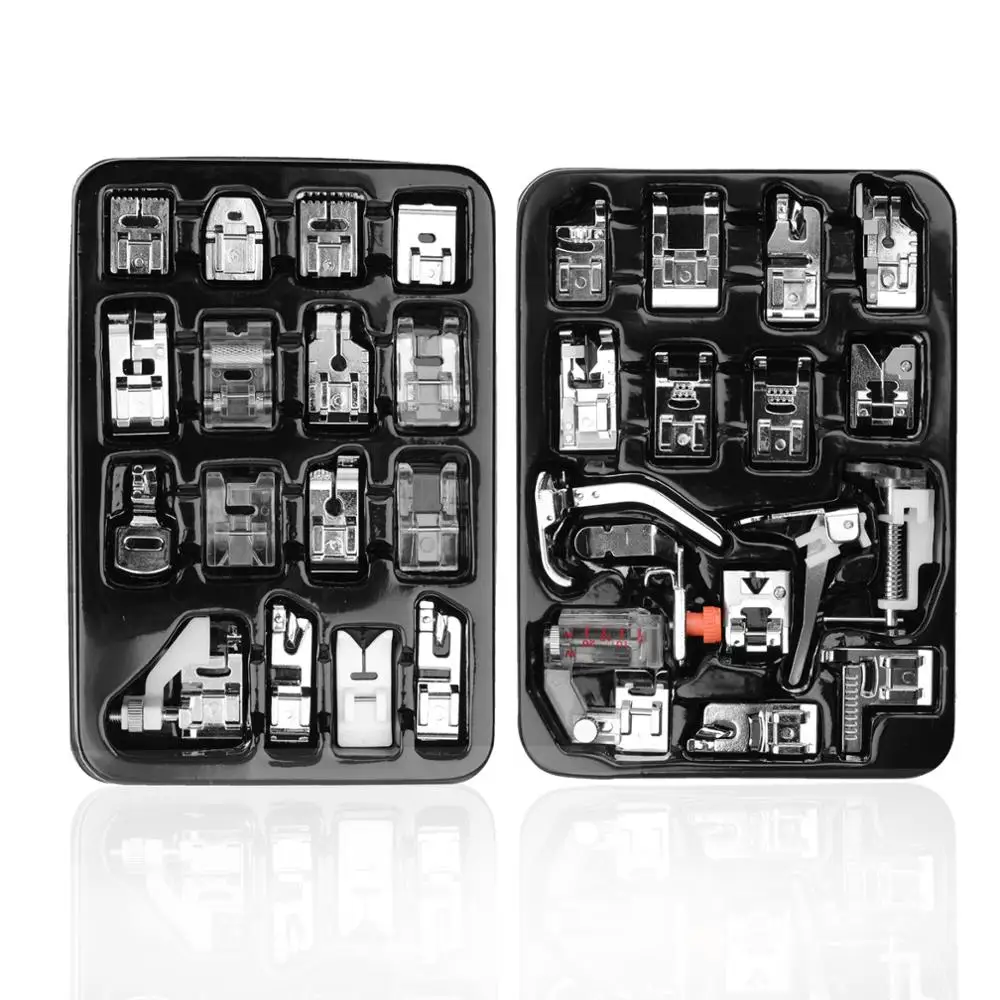 

16pcs Mini Sewing Machine Presser Foot Feet For Brother Singer Janome Presser Feet Braiding Blind Stitch Darning