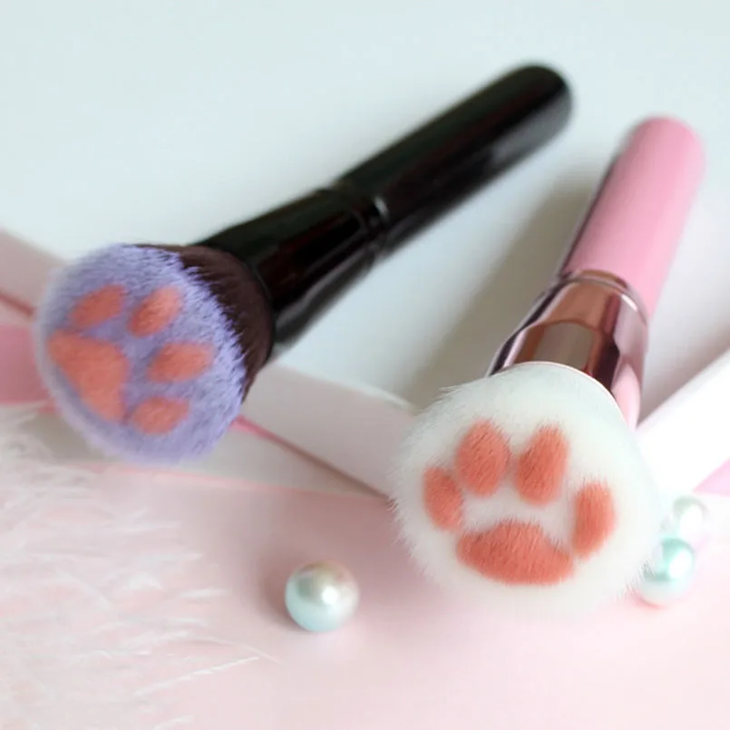 

1Pcs Powder Makeup Brush Cat Paw Face Contour Blusher Make Up Brushes Flower Beauty Foundation Brush Cosmetic Pincel Maquiagem