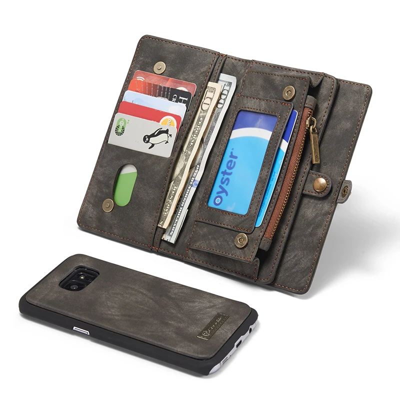Caseme бумажник чехол для Samsung Galaxy S7 края Примечание 7 Сплит Кожаный Чехол Case слот Glaxy