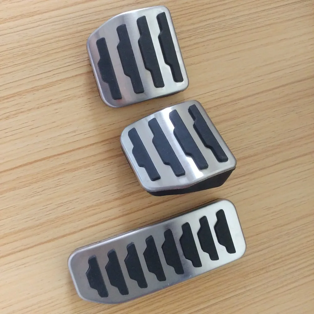 3pcs Sport Gas Brake Clutch MANUAL Foot Pedal Cover Kit For Land Rover