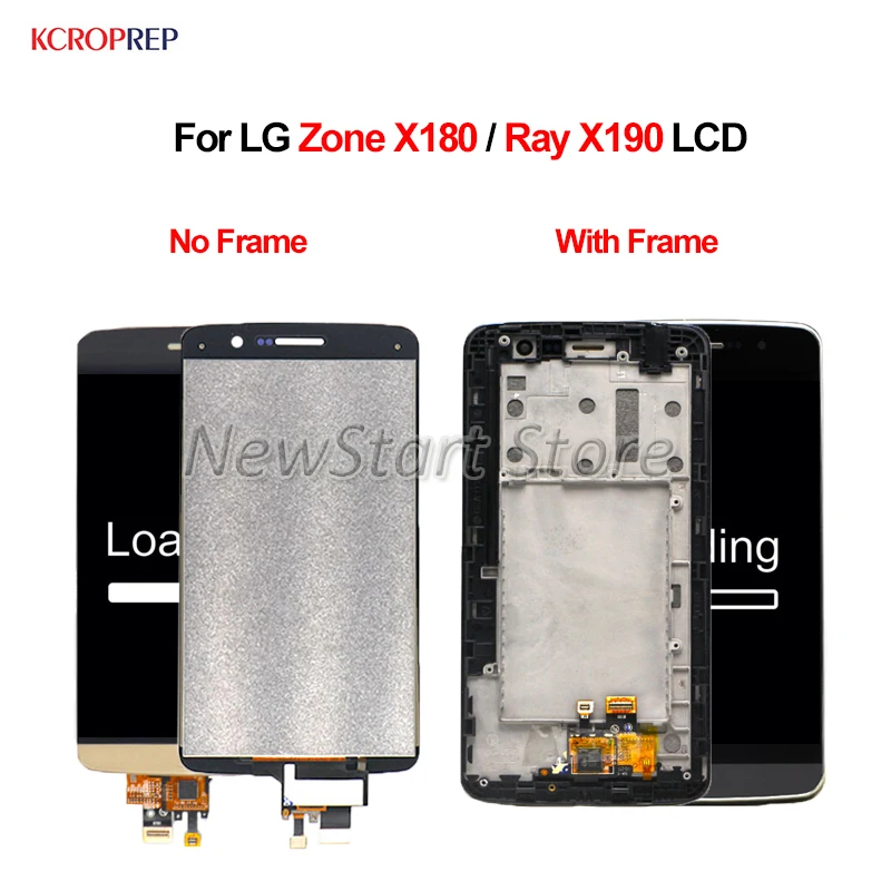 

For LG Zone X180 LCD Display Touch Screen Digitizer Assembly Replacement Accessory 100% New 5.5" For LG Ray X190 lcd With Frame