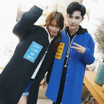 

New Spring Autumn Casual high-grade Jacket Long Section Men's button Jacket Couple Sun Protection Clothing fashion top Coat