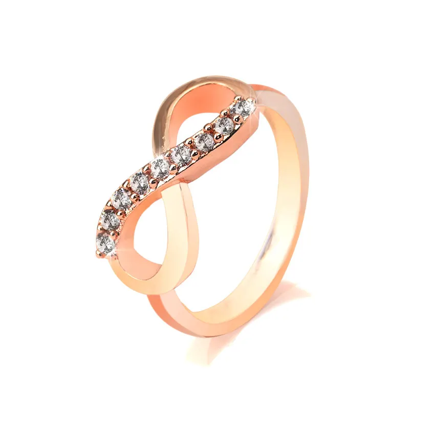 Rose gold rings for women infinity jewelry vest