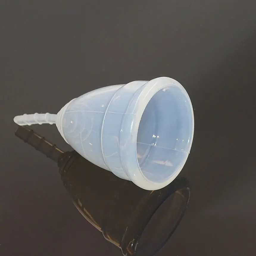 1 шт женская гигиеническая Дамская чашка, менструальная чашка, силиконовая чашка для менструального периода, менструальная чашка, менструальная чашка - Цвет: Clear