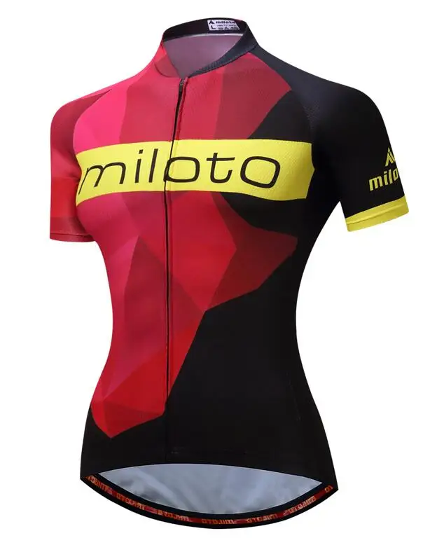 MILOTO Для женщин Vélo летняя одежда для велосипедных гонок Ropa Ciclismo короткий рукав mtb футболка для езды на велосипеде Майо Ciclismo - Цвет: Оранжевый