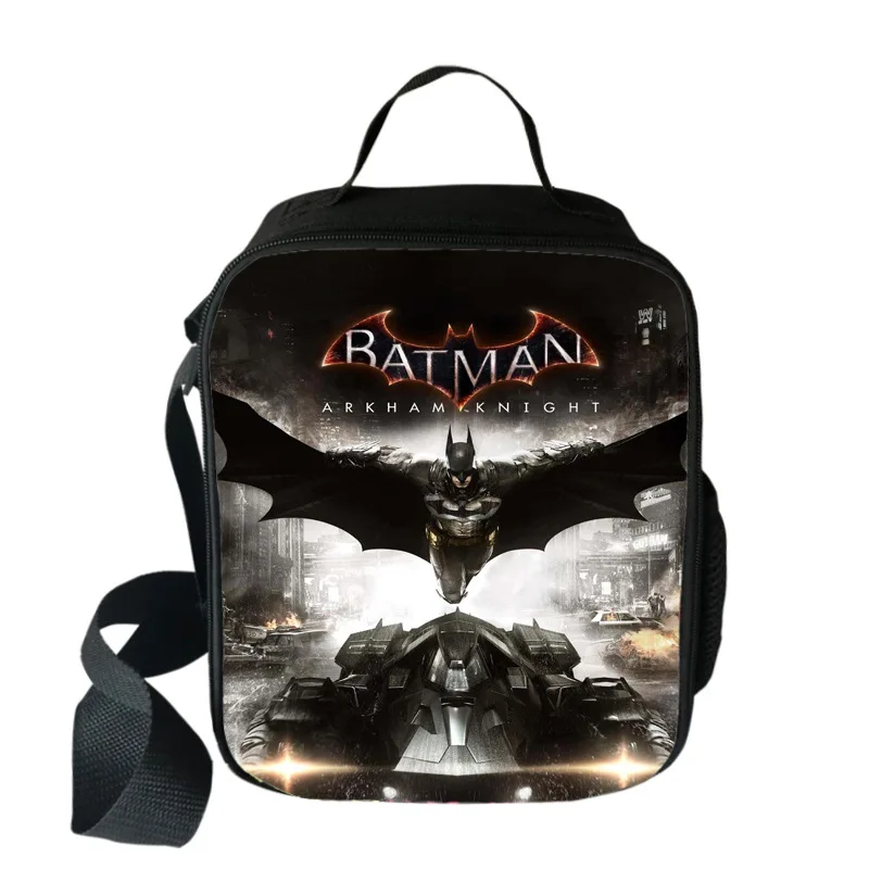 Подгоняйте свое имя, изображение студентов, школьная сумка для еды для мальчиков и девочек, сумка для обеда с диким осликом, сумка для женщин и мужчин, коробка для обеда, лучший подарок - Цвет: batman 6