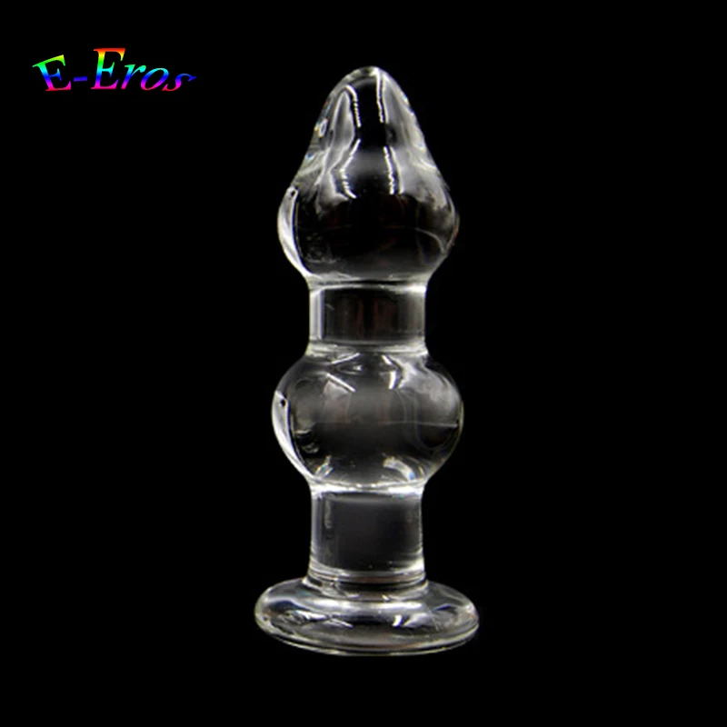 ORISSI Huge Glass Butt Plug Large Transparent Crystal Anal Massager Dildo 2 Beads Sex Toys For Woman Ass Fun | Красота и здоровье
