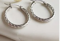 Уникальные маленькие серьги-кольца из стерлингового серебра 925 пробы для женщин, простые милые круглые серьги Aros, модные серьги Oorbellen Jewelr - Окраска металла: white