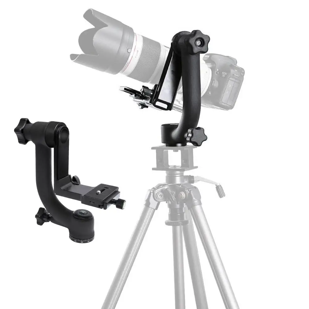 

Pro 1/4" 360 Degree Swivel Panoramic Gimbal Clamp Tripod Ball Head ST-360 for Photography Photos DSLR Cameras