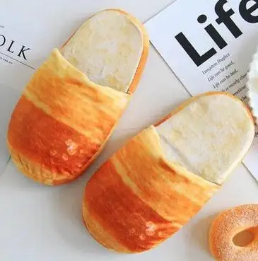 

HEFLASHOR Winter woman Bread slippers Home Sponge sole Slipper Toast Warm bedroom shoes men soft bottom non-slip Slippers