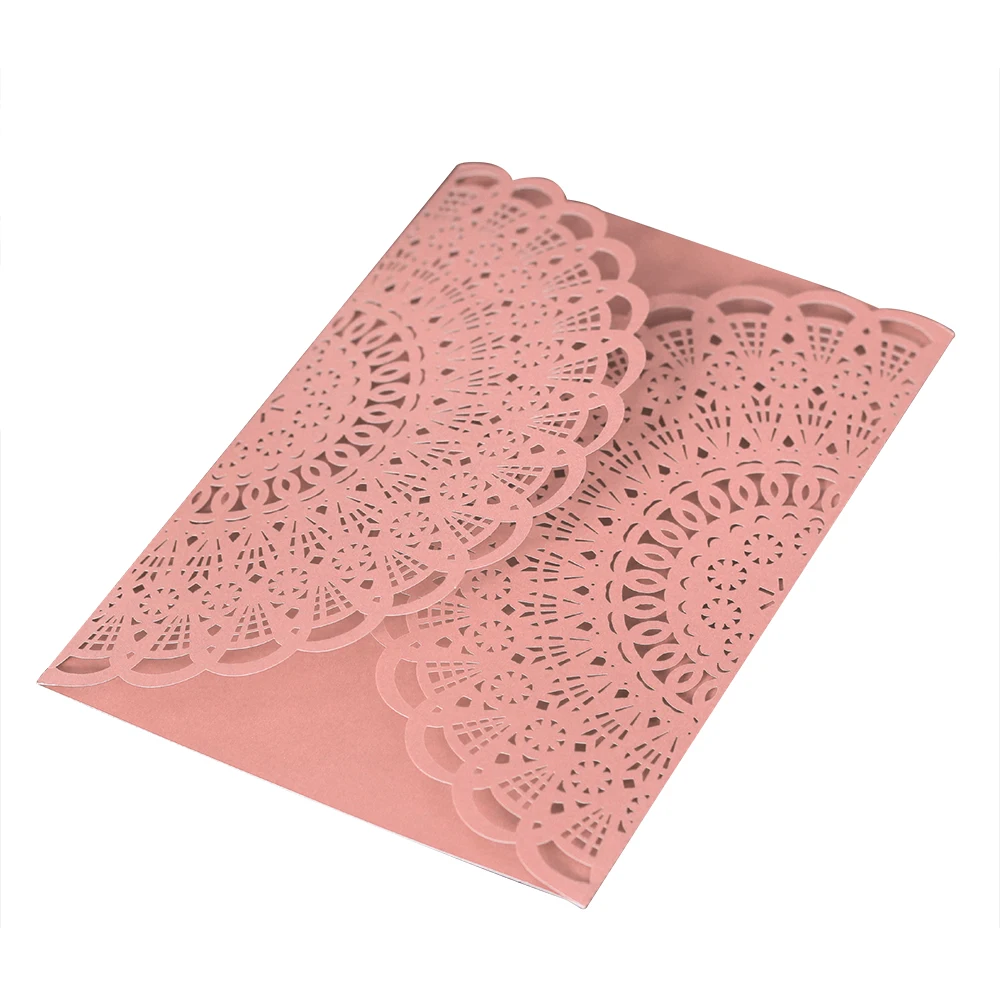  10PCS Laser Cut Wedding Invitation Card Lace Business Party Invitation Cards - 32960203675