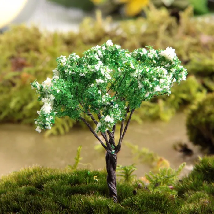 Artificial mini trees 6cm fairy garden miniatures mini gnomes moss