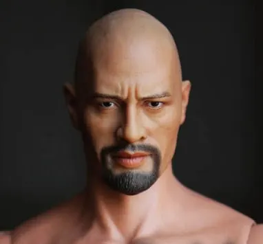 

1/6 scale figure doll head shape for 12" action figure doll accessories movie star FastFurios Dwayne Johnson Head carved
