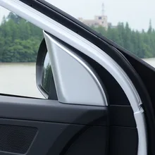 For Hyundai Elantra AD 2016 2017 ABS Matte Car A Pillar Triangle Cover Interior Decoration Sequins Brand Auto Accessories 2pcs