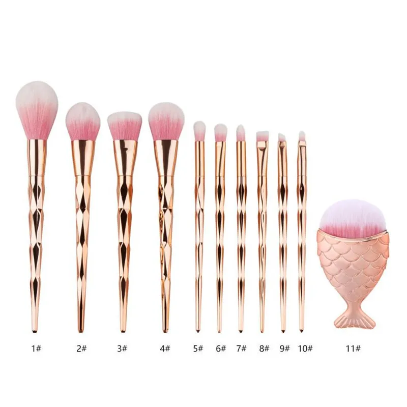1 шт. кисти для макияжа с рыбьим хвостом алмазные макияжа|pincel maquiagem|makeup brush setbrush set |