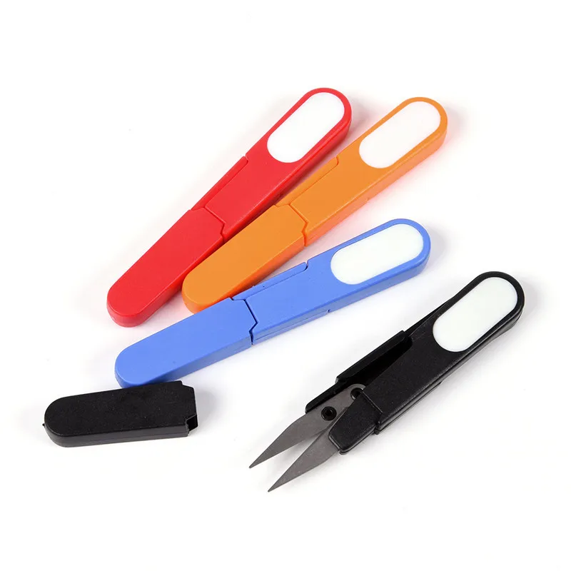 LEO Professional Fishing Scissors with Cap Portable Safe Design Fishing Line Cutter Mini DIY Sewing Scissors Fishing Tool