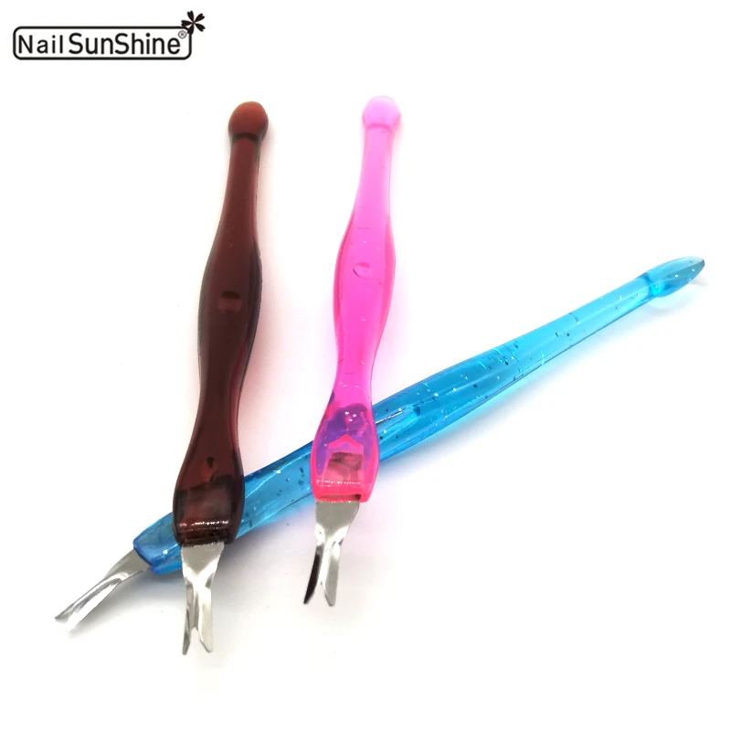 

5pcs Stainless Steel Cuticle Pusher Nail Art Fork Cuticle Remover Manicure Tool For Trim Dead Skin Fork Nipper Trimmer Nail Care