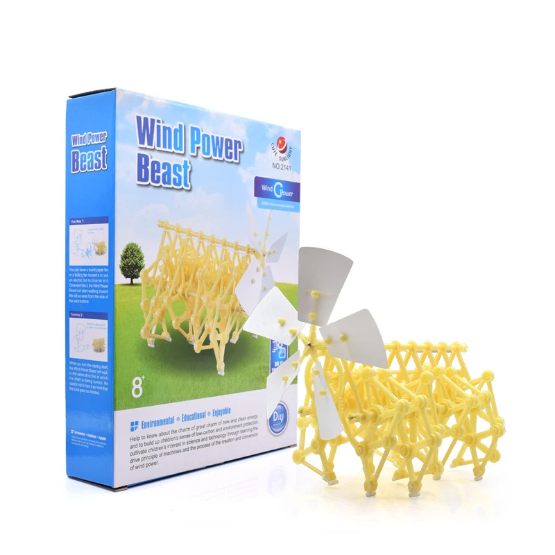 

Educational Kits Wind Powered DIY Walker Robot Kit Mini Beach Creature Assembly Model Kit with original box