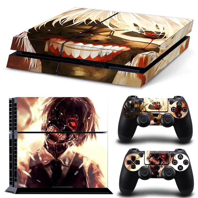Tokyo Ghoul Vinyl Decal Skin Sticker for Play Station 4 PS4 Console + 2 Controllers Skins + 1 Lightbar Skin