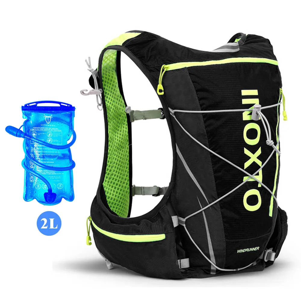 10L Running Bag Bicycle Backpack Cycling Run Bag Rucksack Hydration Men Sport Bags Light Waterproof Riding Bike Back Pack - Цвет: black-2L