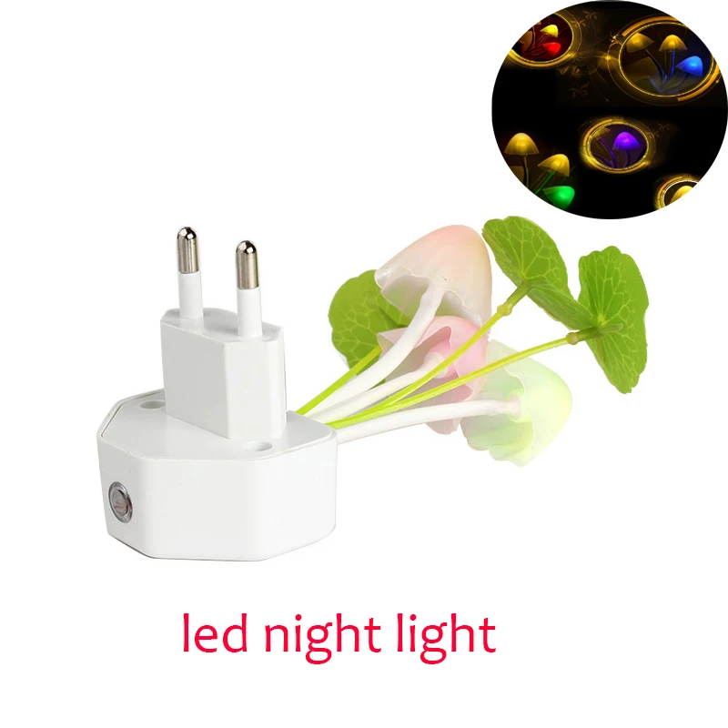 

Mushroom led night light Sensor Night Lights 110V 220V EU US Plug Electric Induction nightlight children's night lamp luminaria