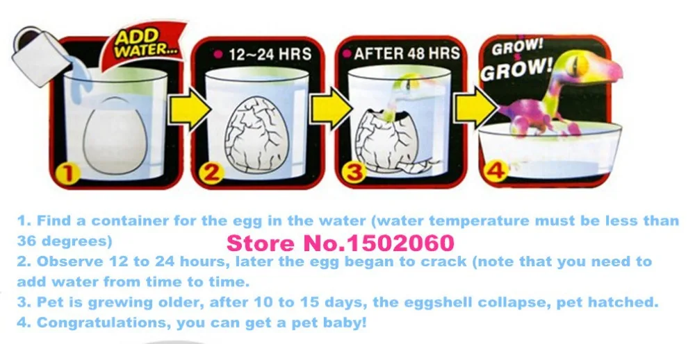 water growing dinosaur egg