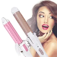 Выпрямитель для кудрявых волос утюжок два в одном инструмент для укладки всех типов волос влажный и сухой двойной с использованием 30 секунд быстрого нагрева