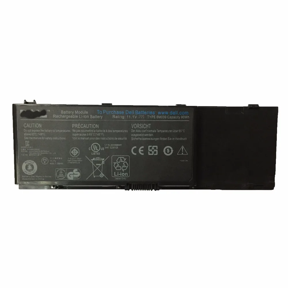 11,1 V 90WH/9 ячеечная новая Оригинальная 8M039 ноутбук Батарея для Dell Precision M2400 M4400 M6400 M6500 312-0873 C565C DW842 KR854 J012F