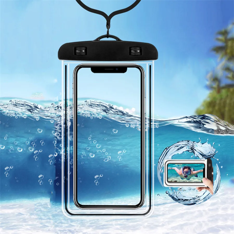 Водонепроницаемый мобильный чехол для телефона для iPhone X Xs Max Xr 8 7 прозрачный ПВХ герметичный подводный сотовый смартфон сухой Чехол для samsung
