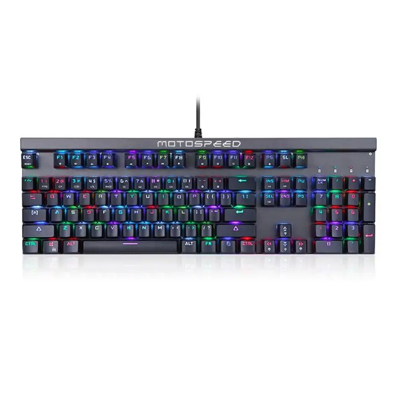 Motospeed CK103 USB Проводная Механическая клавиатура боковые слова 104 клавиши RGB подсветка клавиатуры Teclado Gamer для компьютера ПК ноутбука