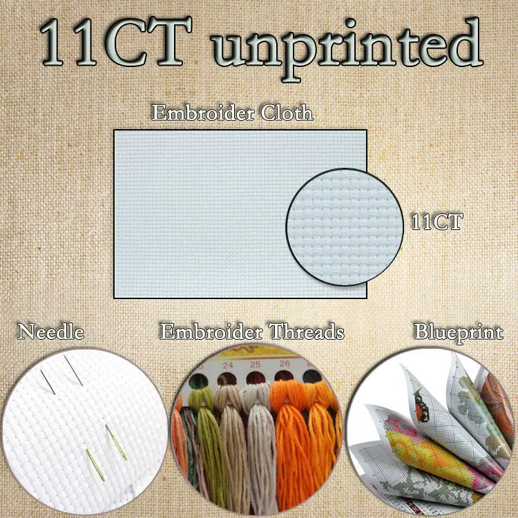 Кот в цветах, Счетный напечатанный на холсте DMC 14CT 11CT Набор для вышивки крестом Набор для вышивки, красочные животные домашний декор