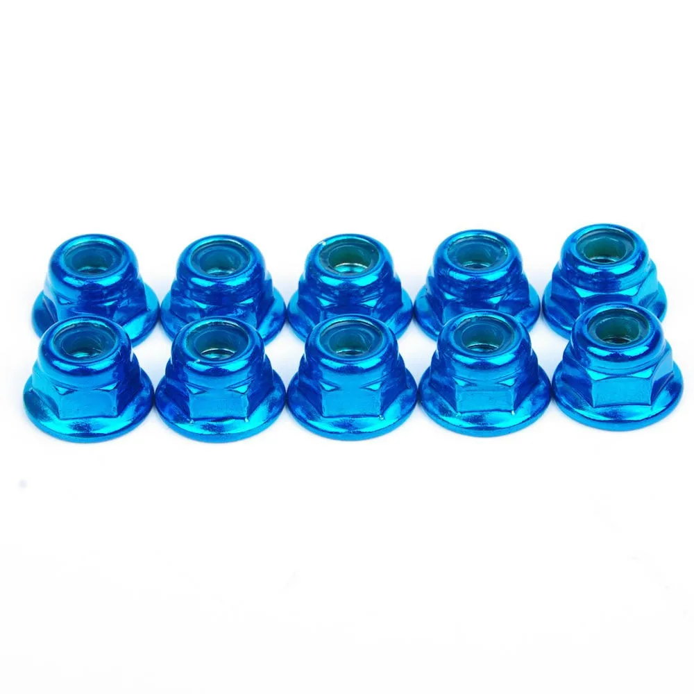 10PCS set Alloy Anti Loose Wheel Rim Lock Nuts Hexagon Locking Nut Blue HY00004B Fit 1