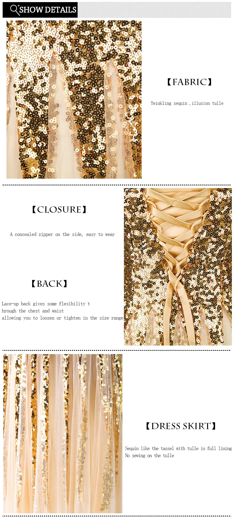 Angel-Fashion милое винтажное длинное вечернее платье 1920 с золотыми блестками 106