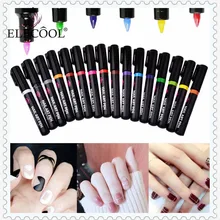 ELECOOL 1 шт. опциональный 3D жидкий глитер для украшения, ручка с точечным УФ-гелем, дизайн, окрашенные линии для дизайна ногтей, ручка для более активного использования TSLM1