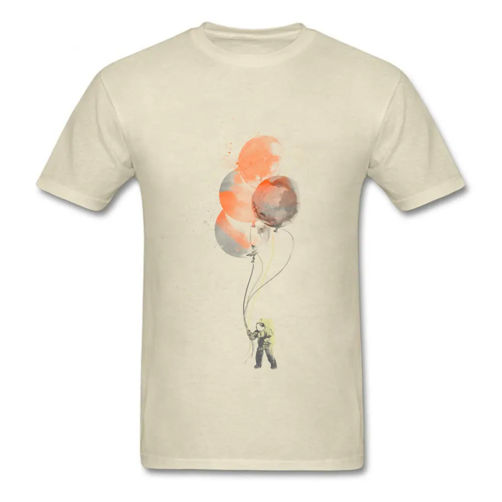 The Retro Spacemans Trip Summer Cotton O Neck Tees Short Sleeve Family T Shirt Prevalent Casual T Shirt Top Quality The Retro Spacemans Trip beige
