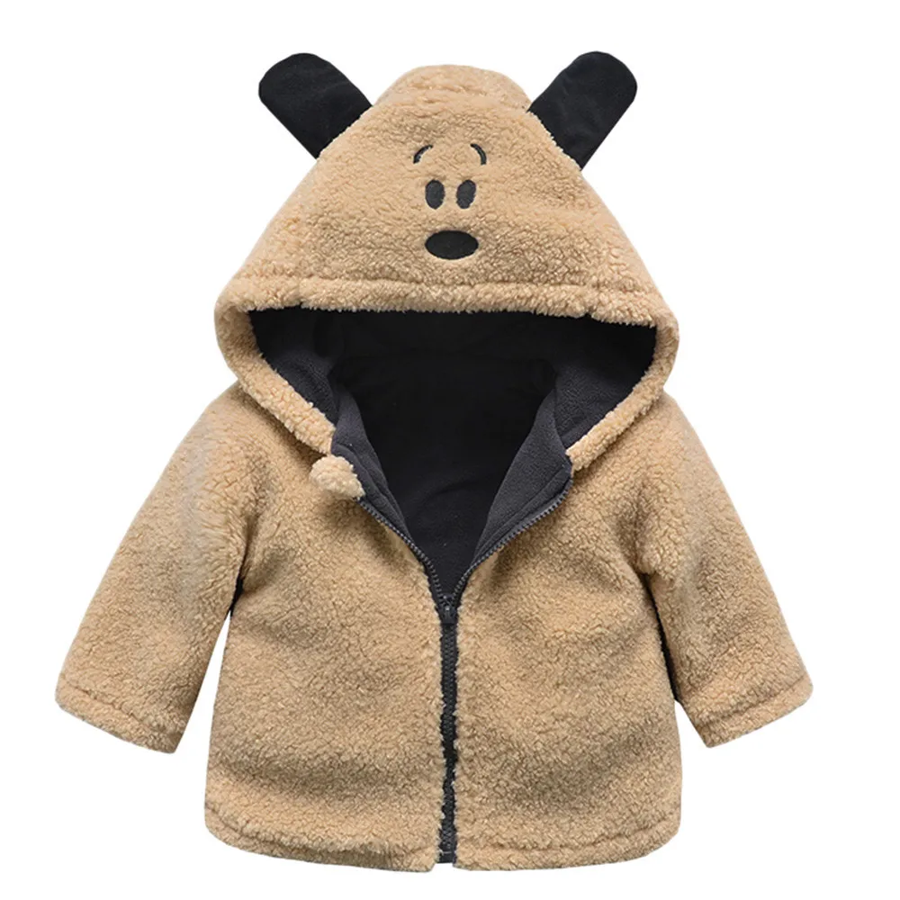 TELOTUNY осенне-зимнее теплое пальто для малышей осенне-зимнее пальто с капюшоном для маленьких девочек и мальчиков куртка-плащ плотная теплая одежда x0510 - Цвет: YE