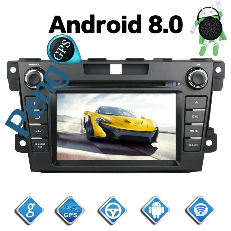 2 Din Android 8 0 Автомобильный CD DVD плеер ядер GPS навигация для Mazda CX 7 CX7 2007 2016 стерео 1080P HD