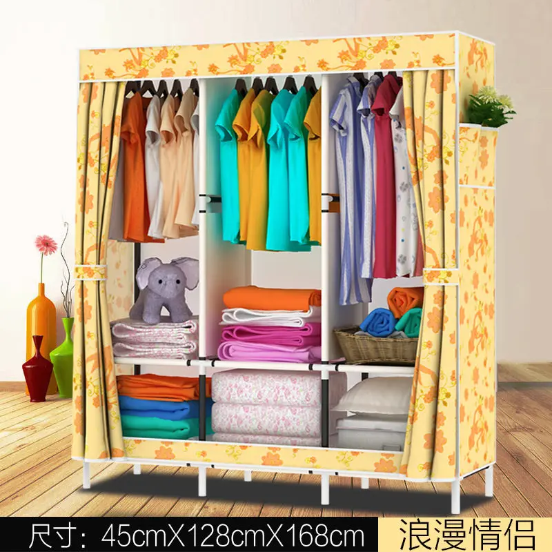 Ткань Оксфорд Шкаф большие и средние шкафы простые складные подкрепления получить укладку одежды - Цвет: 6