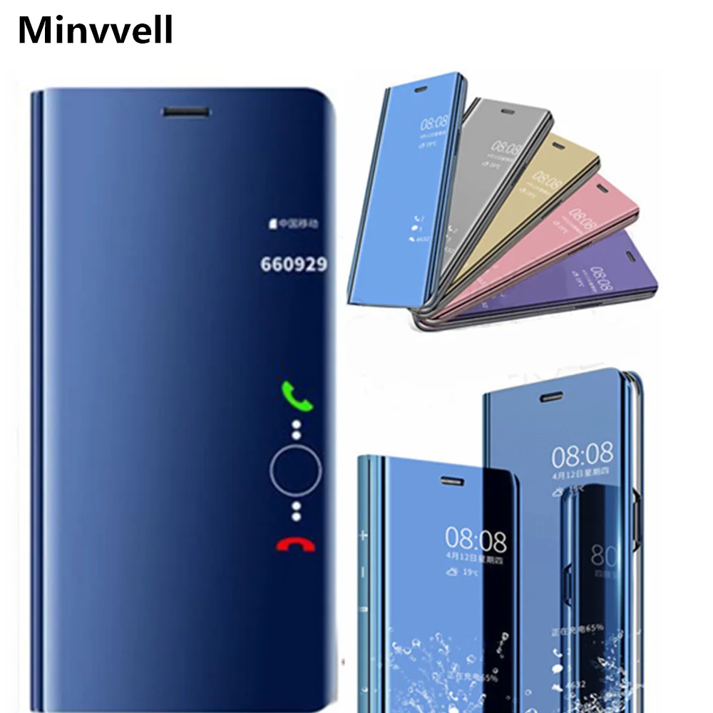 

Luxury Mirror Clear View Flip Case For Huawei Mate 20 Pro P20 Plus Pro P Smart Phone Cover For Huawei Mate 20 Nova 3 3i 3e P10