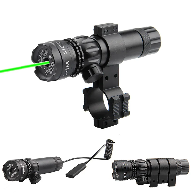 Adjustable Green Laser Sight With Mount & Remote Pressure Switch 3-1G-