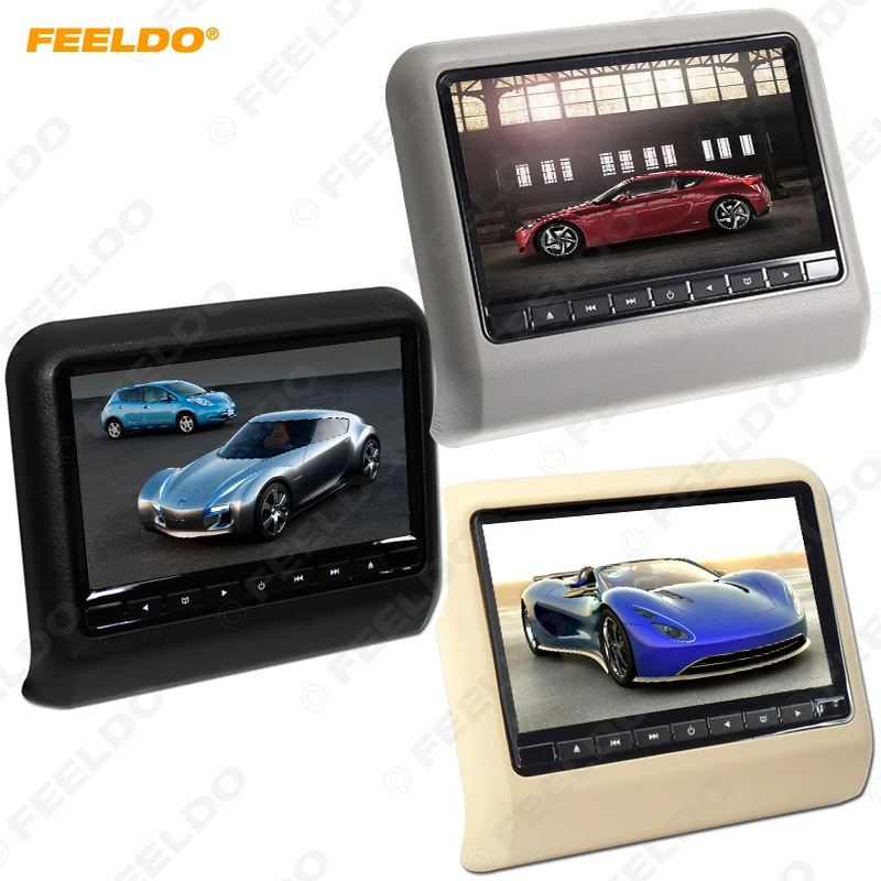 

FEELDO Digital HD 9" Inch Car Headrest LCD Monitor Hanging DVD Player With FM USB SD Game 3-Color #HQ3858