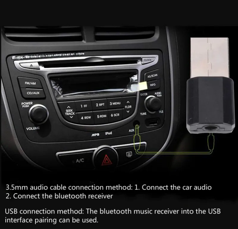 Bluetooth AUX Bluetooth автомобильный мини bluetooth-приемник адаптер беспроводные колонки аудио Manos Libres Bluetooth Para Autos