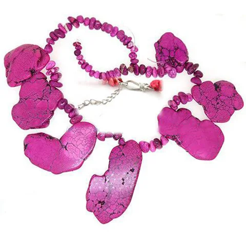 

Rare Huge ! 18inches Huge Nugget Peach Tur-quoises Gem-stone Necklace,Perfect Wedding Birthday Women Gift Jewelry