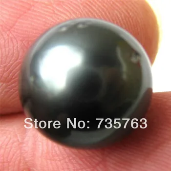 

xiuli 00080 11.7mm Genuine Round Black Tahitian Loose Pearl Bead
