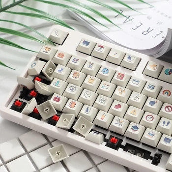 

1 kit dye sublimation pbt DSA Profile personality keycap For Mechanical Gaming Keyboard MX Switches
