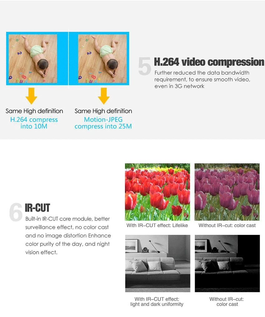 IP Camera H.264 P2P 1080P