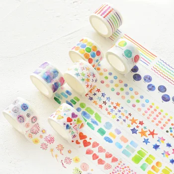 

Watercolor Painting Washi Tape Decorative Sticky Paper Masking Adhesive Tape Scrapbooking DIY